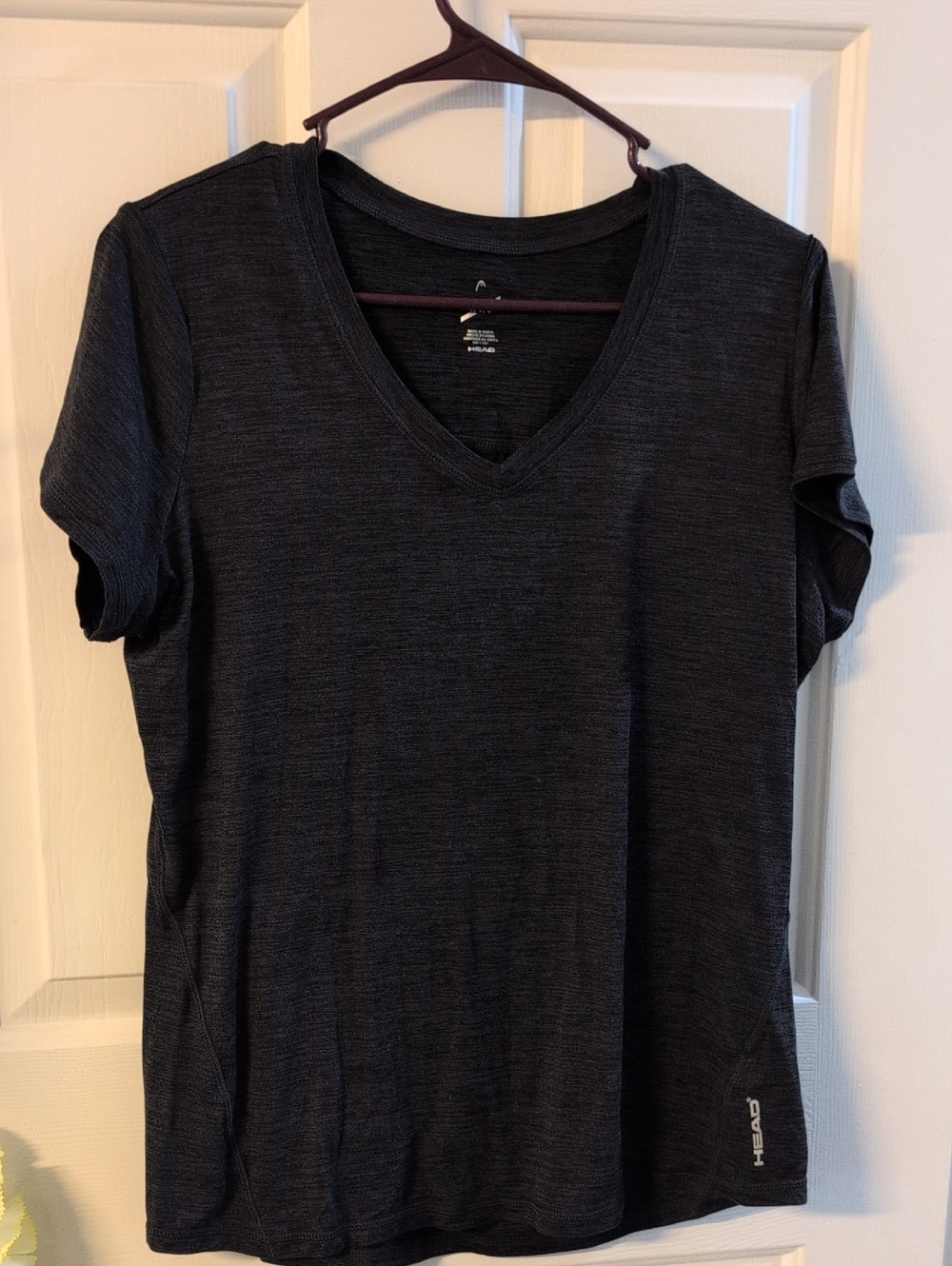 Dark Charcoal V-Neck Active Tee
